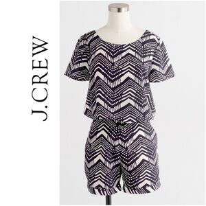 J Crew Short Sleeve Romper 0